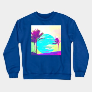 Vaporwave Kona Palms Crewneck Sweatshirt